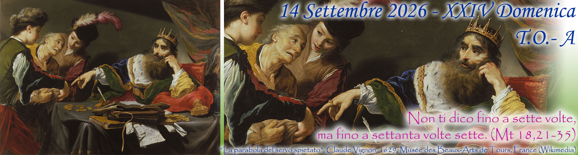Non ti dico fino a sette volte, ma fino a settanta volte sette. (Mt 18,21-35)